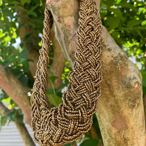 3/$25 Necklace Copper seed beads braided necklace - Picture 2 of 7